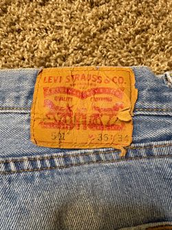 Levi's 501 Light Wash Button Fly Denim Jeans Mens Size 36x34