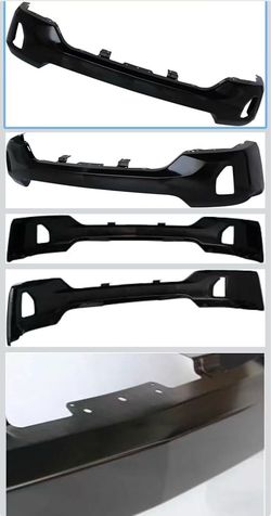 Car Bumper Front Black W/Fog Lamp Holes W/O Sensor Holes Compatible for Chevrolet Chevy Silverado 1 2017 2018 GM1002868 OE style bumper cover