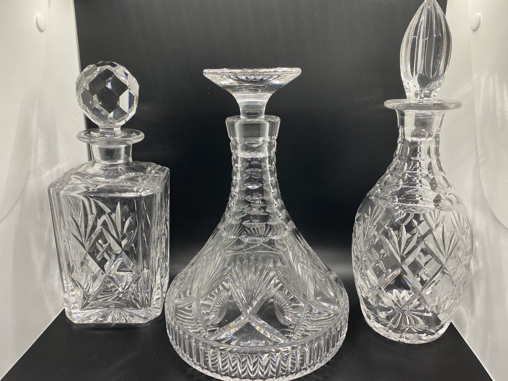 Set Of 3 Beautiful Royal Doulton Decanters