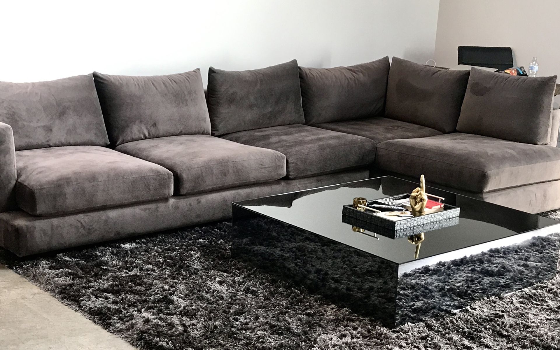 GORGEOUS Microfiber Brushed Sectional