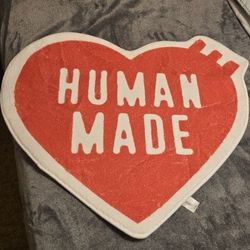 Human Made Heart Shaped Accent Rug Red White Heart Pattern Adults Home Decor