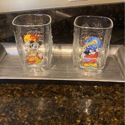 Disney Collection Glass Cups 