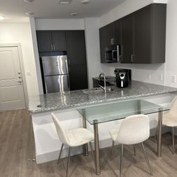 Glass Dining Table Set With 4 Chairs 