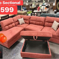 Sectional Includes A Free Ottoman 