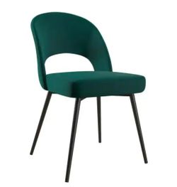 Emerald Green Velvet Upholstered Dining Chair