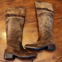 Jessica Simpson TallSuede Riding Boots with Buckle Strap