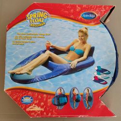 SwimWays Spring Float Recliner Pool Lounge Chair, NEW!