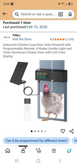 Automatic chicken coop door