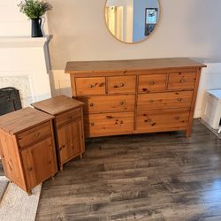 IKEA dresser and nightstands