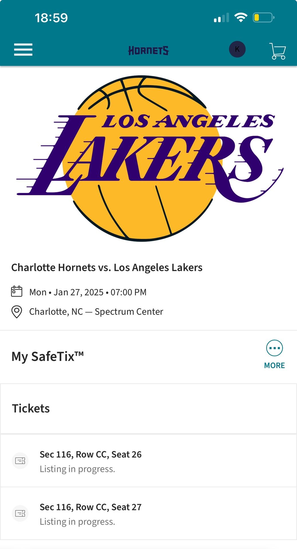 Lakers Vs Hornets Today 