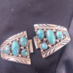 Real Turquoise Embedded With Silver...