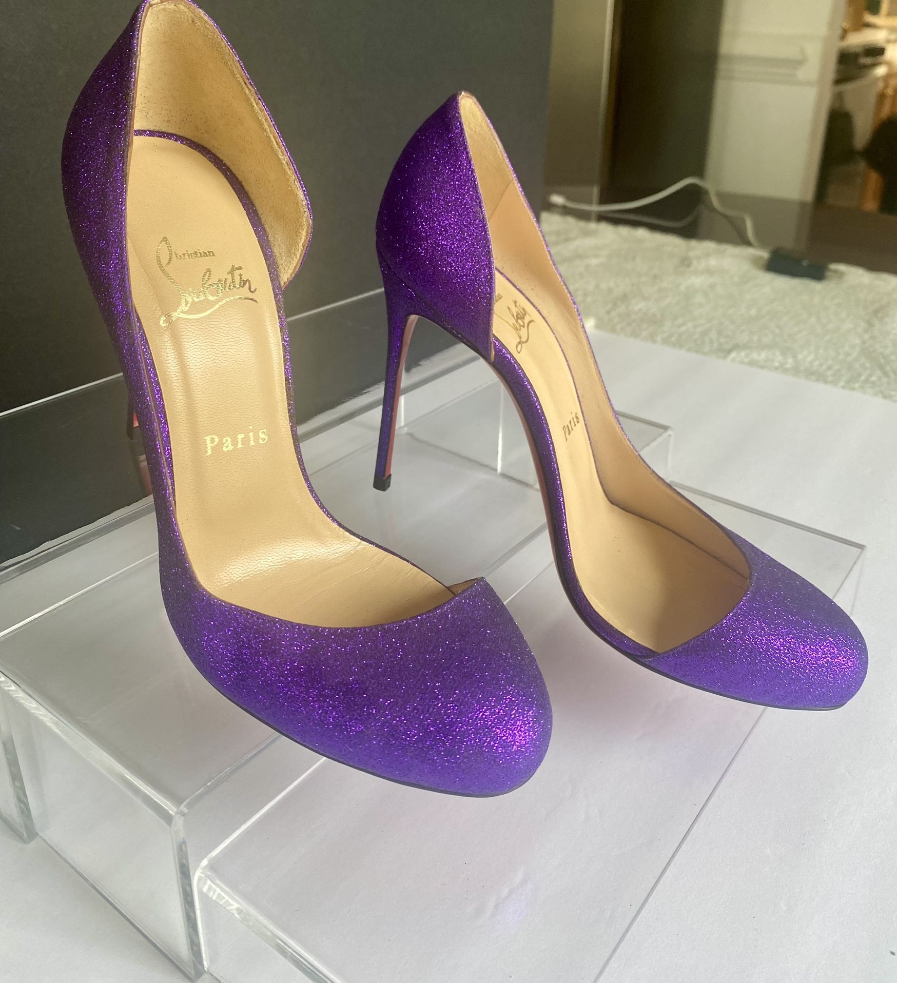 Christian Louboutin Purple Stiletto Heels Size US 8 EU38