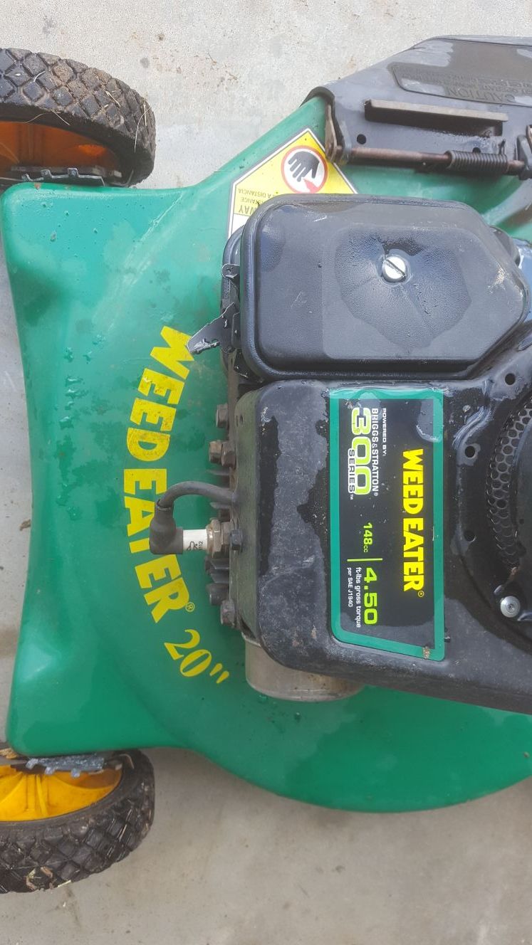 Weedeater 20" mower push lawn mower