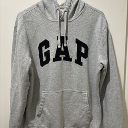 Grey Gap Hoodie with Black Logo