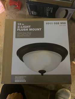 13-Inch 2-Light Flush Mount Ceiling Light
