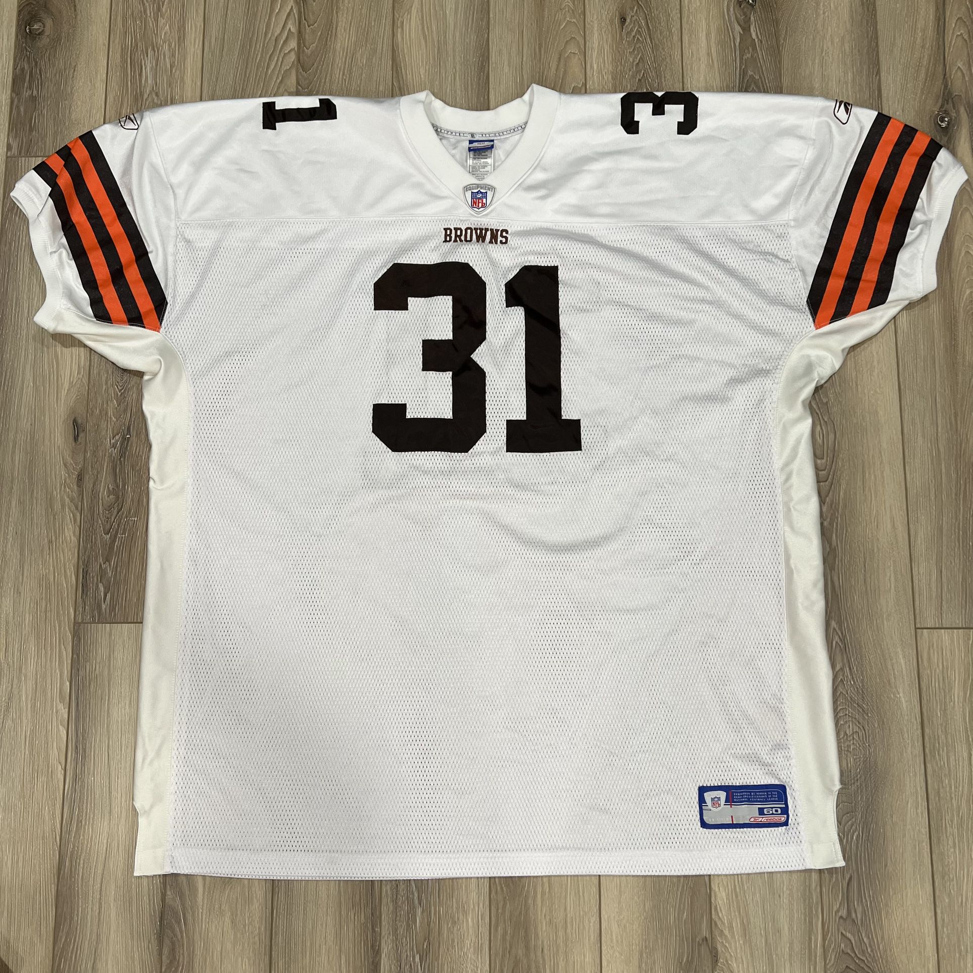VTG AUTHENTIC WILLIAM GREEN CLEVELAND BROWNS NFL REEBOK AWAY JERSEY 60 RARE