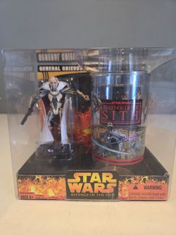 Star Wars GENERAL GRIEVOUS Cup and Figure Set ROTS Hasbro 2005