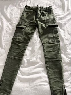 olive green Garage cargo jeans