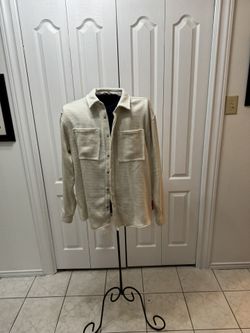 Men Woven Top/Shirt Cream Color size Medium 