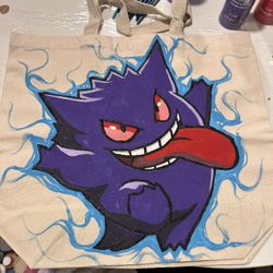 Custom Gengar Painted Bag