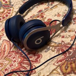 Blue Wired Beats Headphones