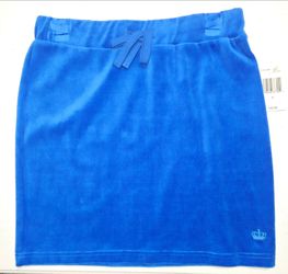 Juicy Couture Blue Velour Mini Skirt