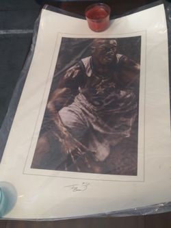 LIMITED EDITION SHAQUILLE O'NEAL ROOwetKIE OF THE YEAR SIGNED LITHOGRAPH