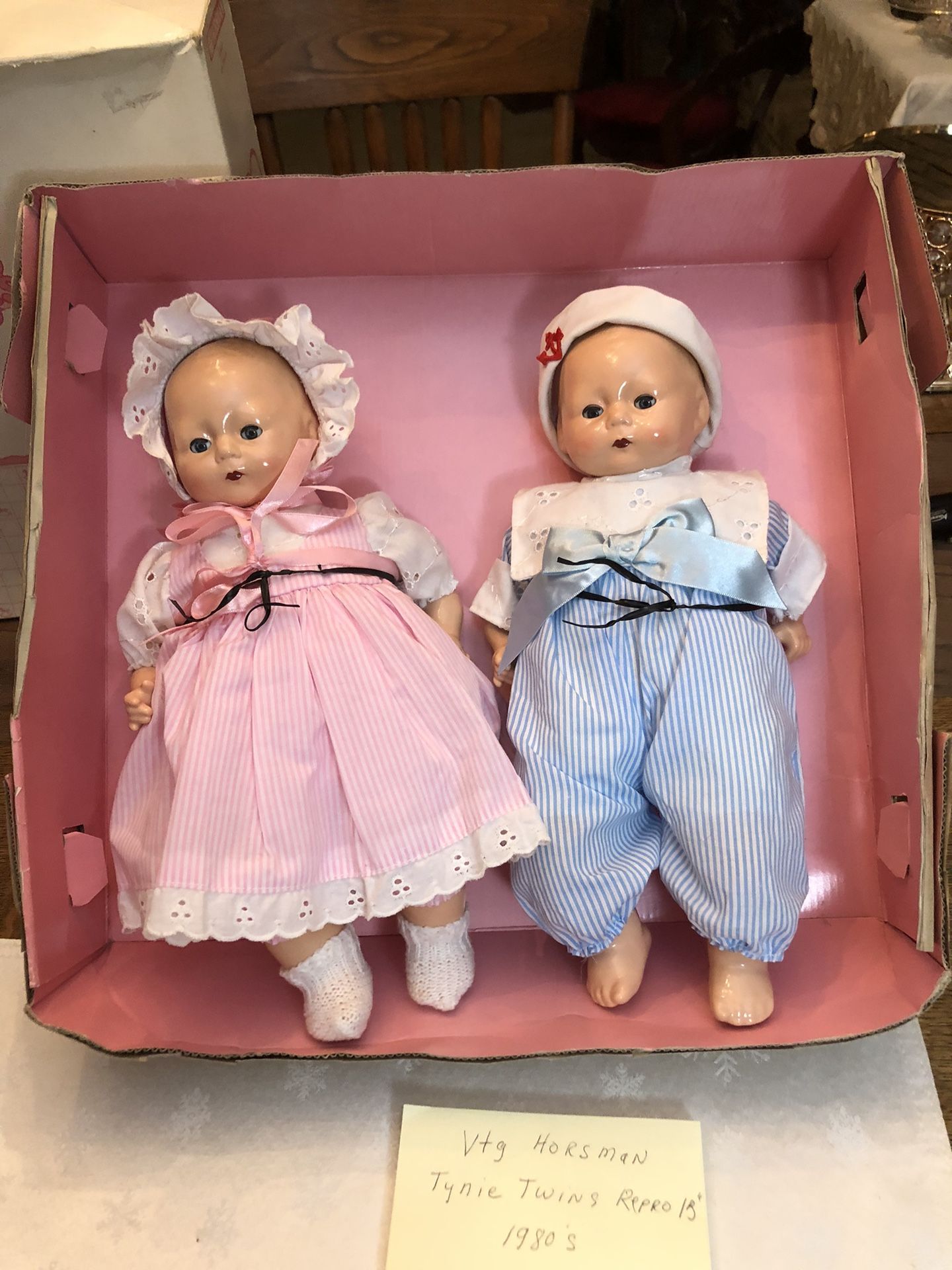 1980’s Horsman Tynie Twin Dolls 13” In Original Box Cash/Venmo P/Up WBLake
