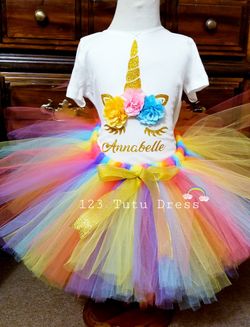 Rainbow Unicorn Tutu Outfit