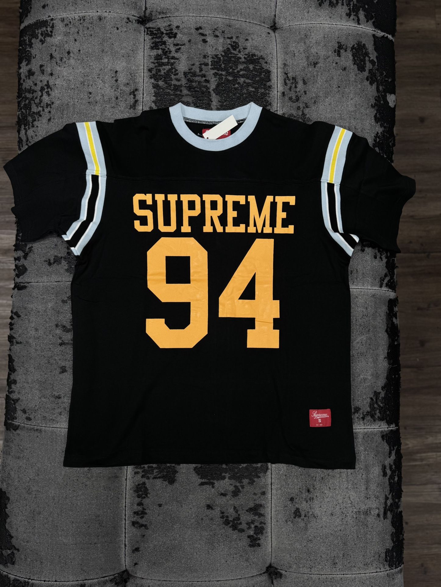 Supreme Split Football Black T Shirt