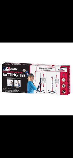 Franklin Sports MLB 2-in-1 Grow-with-Me Kids Baseball Batting Tee Training Set