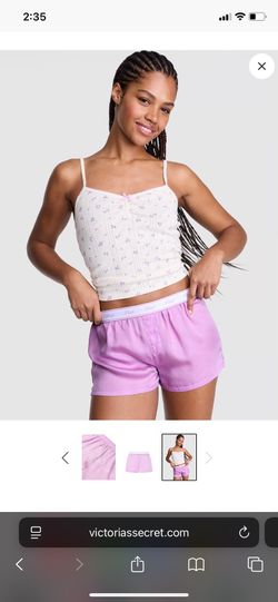 Pink silky shorts  Woke up Hot Again