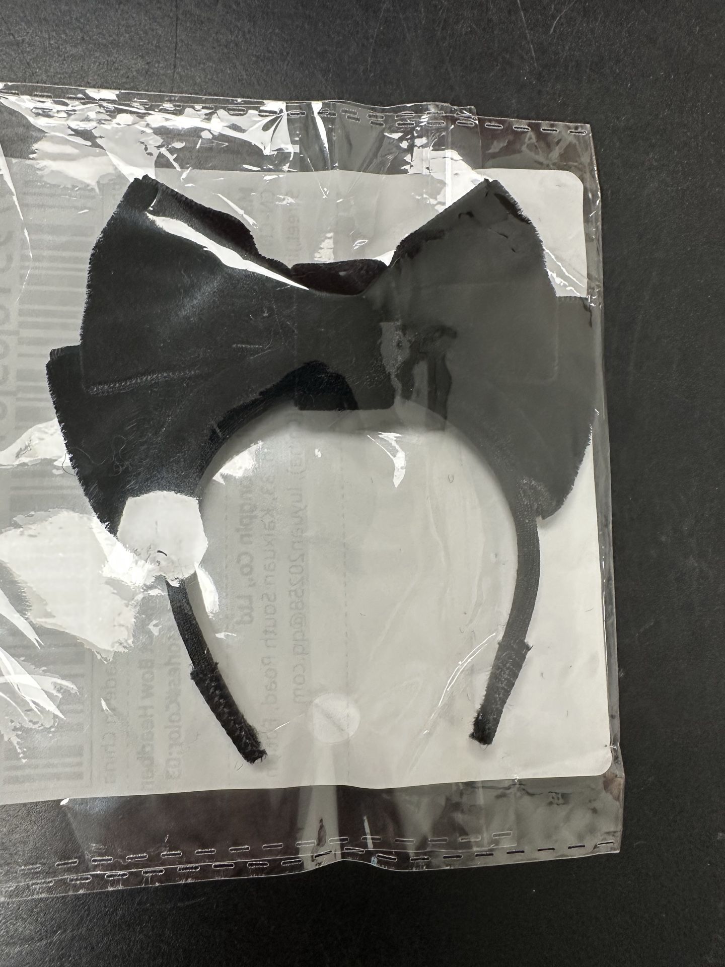 Black LABUBU Headband with Bow