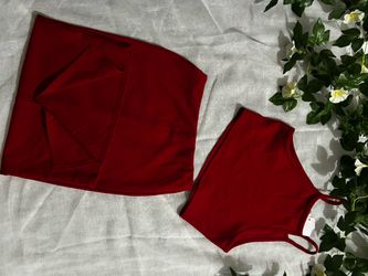 Conjunto de dos piezas color rojo