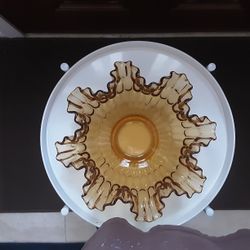 Vintage Amber/Gold Glass Bowl