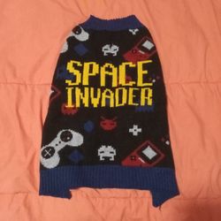 Space Invaders Dog Sweater 