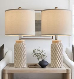 Brand New Set Of 2 - 20.5" Farmhouse Table Lamps 