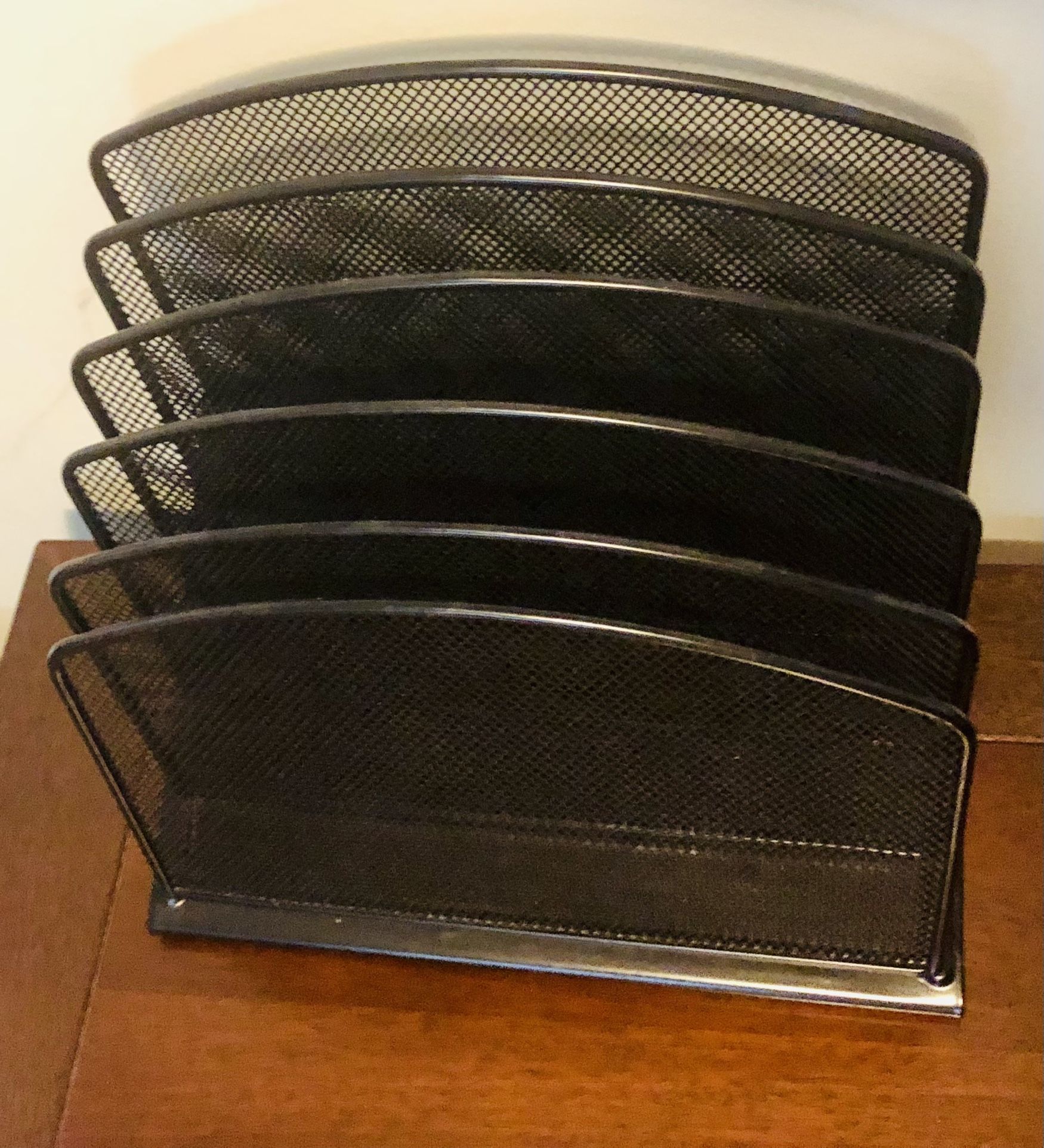 Heavy Duty Desktop Office 5 Row File Organizer in Black