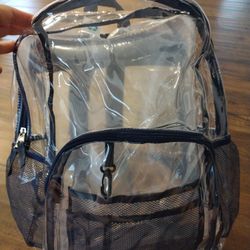 Brand new navy clear backpack