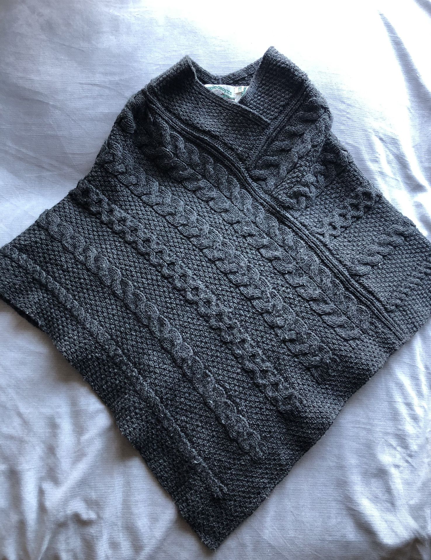 Irish Merino Wool Poncho