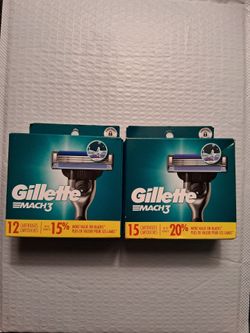 2 boxes of Gillette MACH3 Razor cartridges