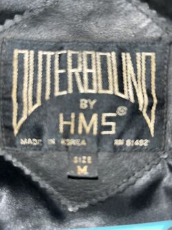 Medium outer bound, HMS, leather bomber jacket all zippers work great condition