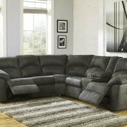 Tambo Pewter Reclining Sectional 

