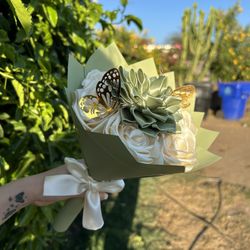 Eternal Ribbon Roses & Dahlia 💚