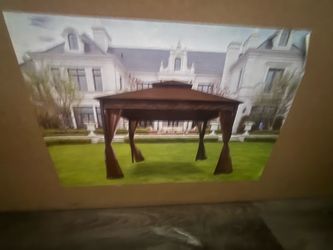 Outdoor Gazebo with Curtains