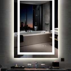 LED Bathroom Mirror 24"x 32" shatter proof