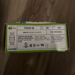 Tamper Resistant Duplex Receptacle Levitón