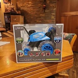 Remote Control Thunder Tumbler 360 Rally Car Battery Operated Blue 07 Age 6+ NEW
