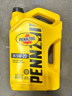 Pennzoil 5w-20  Motor oil   5 quart