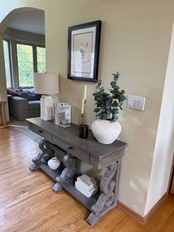 Magnussen Bellamy Weathered Gray Wood Console Table